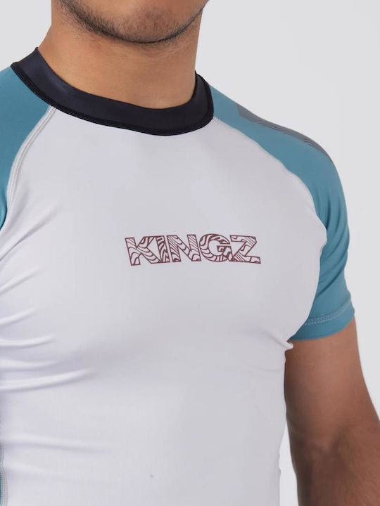 Kingz Ανδρική Κοντομάνικη Μπλούζα KRS144 Λευκή