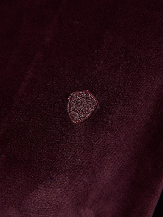 Women's Blouse Velvet Burgundy