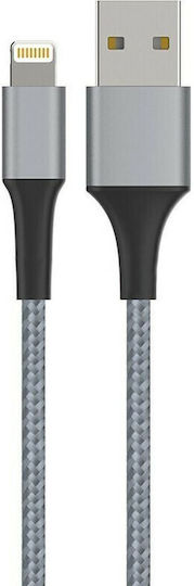 Moxom Geflochten USB-A zu Lightning Kabel Gray 2m (6460)