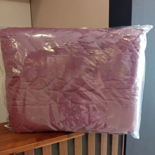 Carmel Pilotă Dublu cu Umplutură Microfiber 200x220cm Mboss Dark Lila 150 g/mp²Gsm