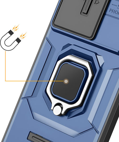 Калъф Avizar OnePlus Nord CE5 Пръстен Стойка Плъзгаща Камера Задна Корица Син