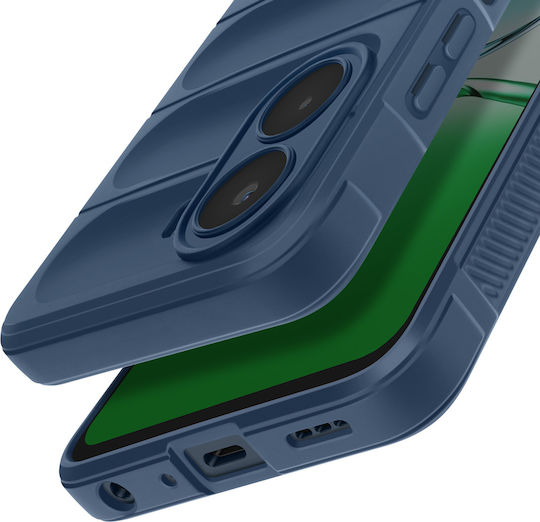 Husă Din Silicon Avizar Oppo A5x Design Relief Texturat Albastru