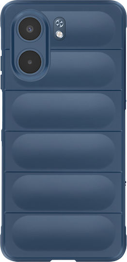 Husă Din Silicon Avizar Oppo A5x Design Relief Texturat Albastru