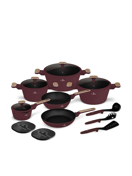 Berlinger Haus Leonardo Collection Aluminum Cookware Set With Non-Stick Coating 6 Pieces