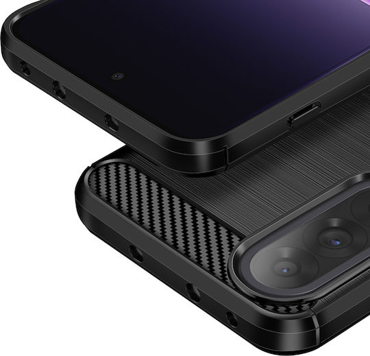 Avizar Handyhülle Oneplus Nord 5 In Carbon Effekt Silikon Gebürstete Textur Schwarz