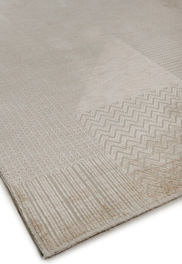 Viokarpet Eden Teppich Rechteckig Synthetisch,Polyester/Cotton/Leather Beige
