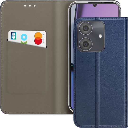 Avizar Folio Case Realme Note 60 Card Holder Video Stand Function Dark Blue