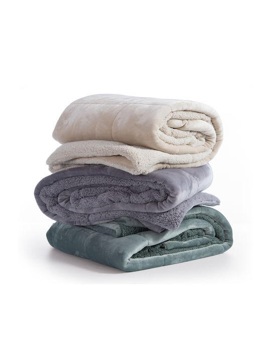Nef-Nef Homeware Duvet Cover with Microfiber Filling Queen 220x240cm Singular Blue 220 GSMGsm