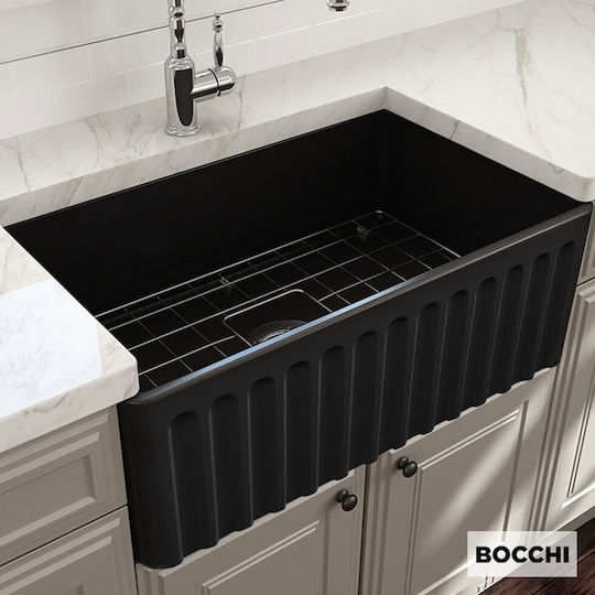 Bocchi 118-1602-401 Unterbau Porzellan Satiniert M76xB46cm Schwarz Bocchi 118-1602-401 Unterbau Porzellan Satiniert M76xB46cm Schwarz