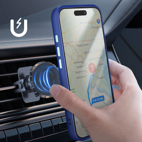 Avizar Case Iphone 17 Ring Stand Magnetic Attachment Blue