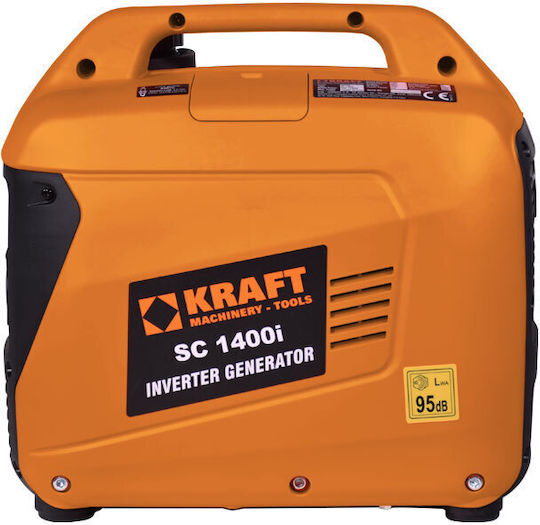 Kraft 1400i Silent Suitcase Type Gasoline Four-Stroke Inverter Generator with Manual Starter and Power (Max) 1.38kVA