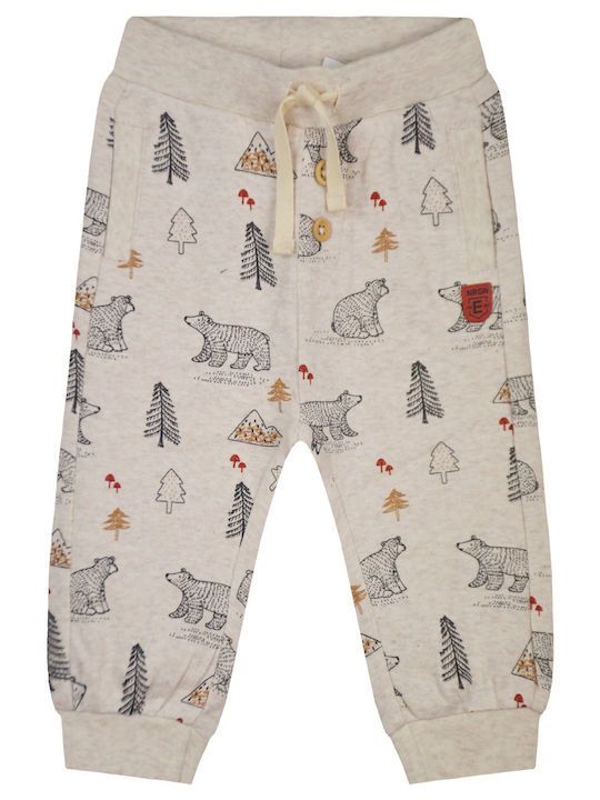 Kids Sweatpants Set Ecru Melange 3pcs