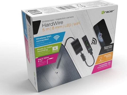 Tracer Endoskopkamera 5m 8mm Wi-Fi Endoskopkamera mit 5m Kabel