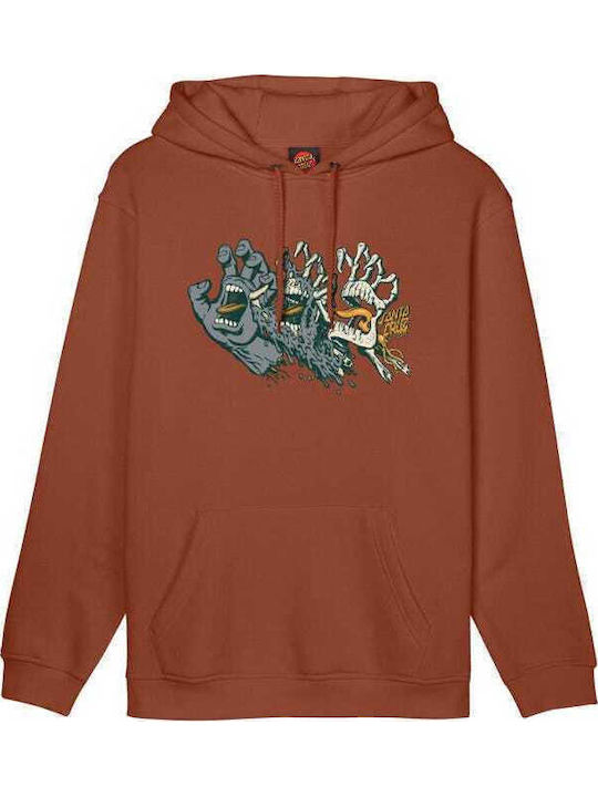 Hand Sweatshirt with Hood Clay