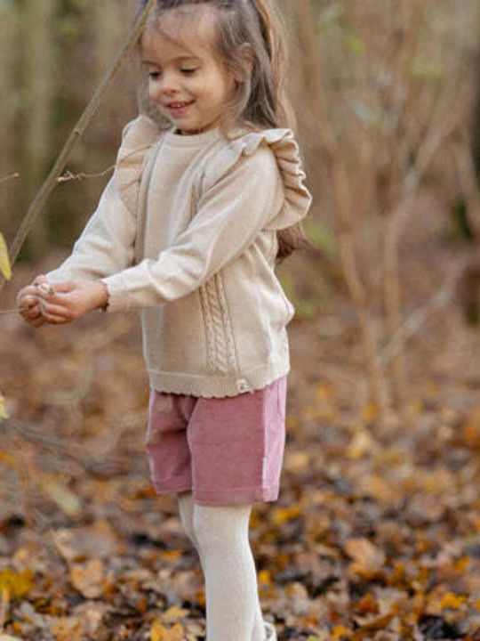 Little Dutch Set Kids Tights Sand Velvet Rose