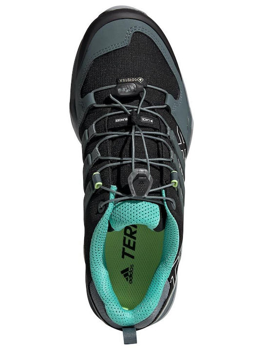 adidas Terrex Swift R2 GΤΧ Γυναικεία Ορειβατικά Παπούτσια Αδιάβροχα με Μεμβράνη Gore-Tex Core Black / Blue Oxide / Acid Mint