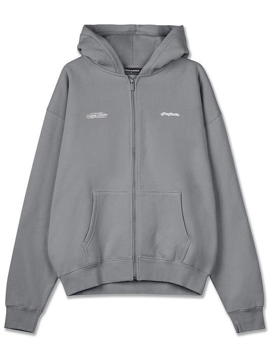 Vintage Grey Men's Sweatshirt with Hood