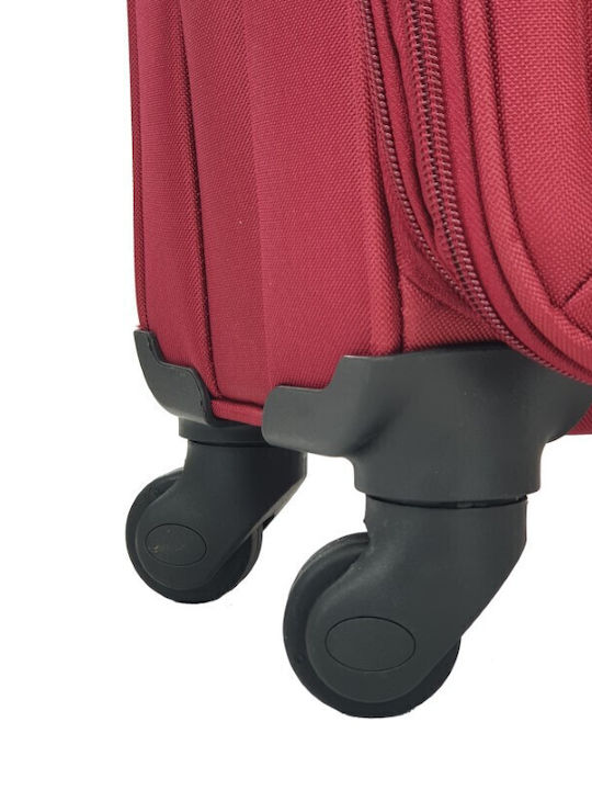 Forecast 8317 Mittlerer Reisekoffer Weichschalen Rot mit 2 Räder Höhe 60cm