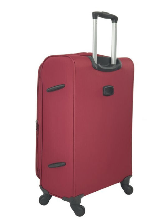 Forecast 8317 Mittlerer Reisekoffer Weichschalen Rot mit 2 Räder Höhe 60cm