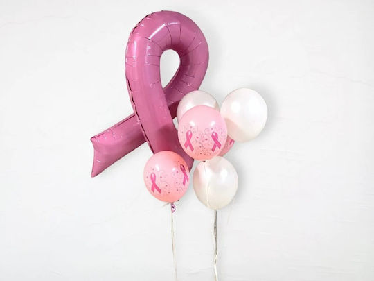 Μπαλόνι Φοιλ Σχήμα Pink Ribbon «σύμβολο Κατά Του Καρκίνου Του Μαστού» 51 X 91 Εκ