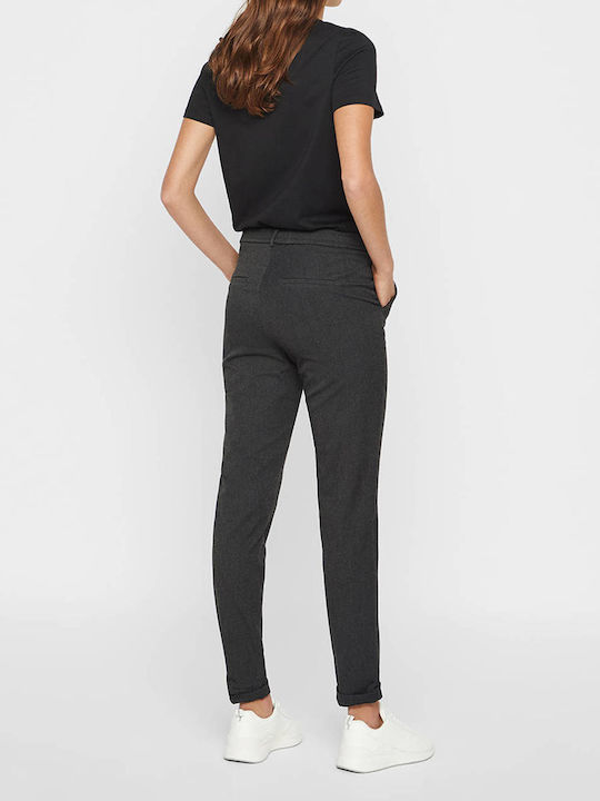 Vero Moda Maya Γυναικείο Υφασμάτινο Παντελόνι με Λάστιχο Loose Fit Dark Grey Melange