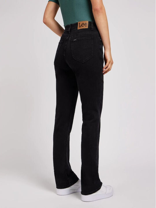 Women's Jean Trousers in Straight Line Black