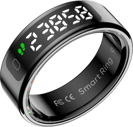 Colmi R12 Smart Ring 17.9mm Wasserdicht mit Pulsmesser Schwarz