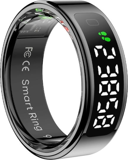 Colmi R12 Smart Ring 17.9mm Wasserdicht mit Pulsmesser Schwarz