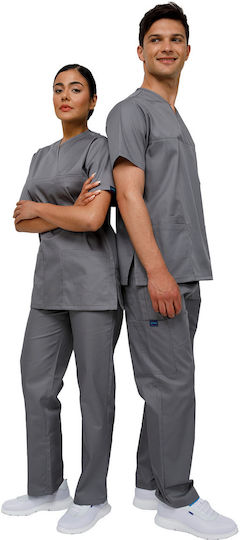 Ultima Unisex Navy Blue Pants & Blouse Set Cotton and Polyester