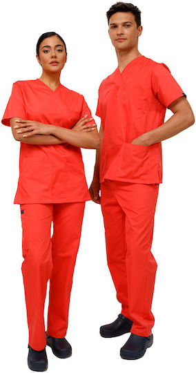 Ultima Unisex Navy Blue Pants & Blouse Set Cotton and Polyester