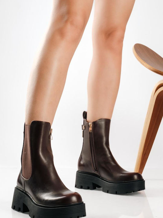 Damen-Stiefeletten Gold
