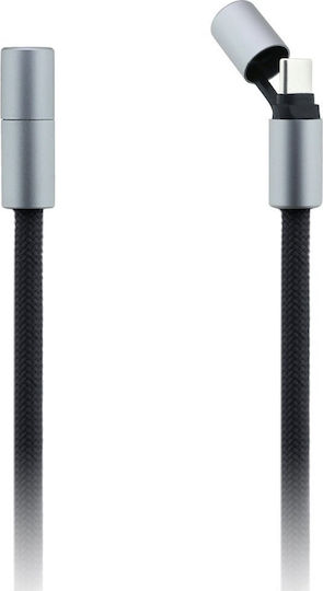 Karl Lagerfeld Универсален Кабел Cbdy Ikonik Charm Usb-c/usb-c Връзка Черен Klccucnmsckik