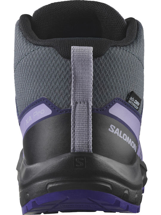 Kids Hiking Boots Xa Pro V8 Mid Waterproof Gray