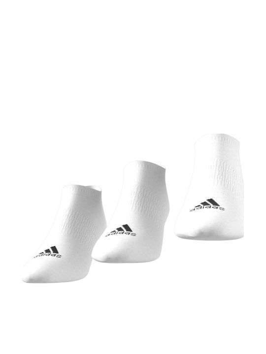 adidas Thin Light Αθλητικές Κάλτσες Λευκές 3 Ζεύγη