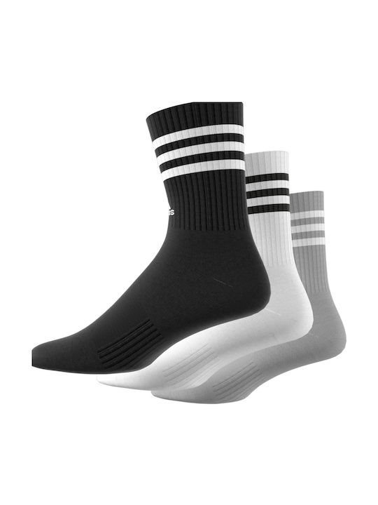 adidas Performance 3-Stripes Cushioned Athletic Socks Multicolour 3 Pairs