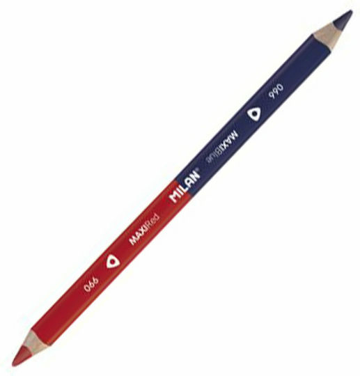 Milan Farbstift-Set mit dicker Spitze Rot / Blau 12Stück Packung von 1 Verpackungen