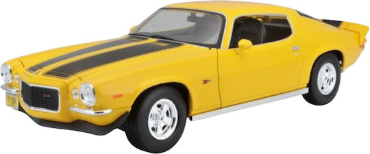 Mounted Miniatures 1971 Chevrolet Camaro Chevy Yellow 1/18 Maisto