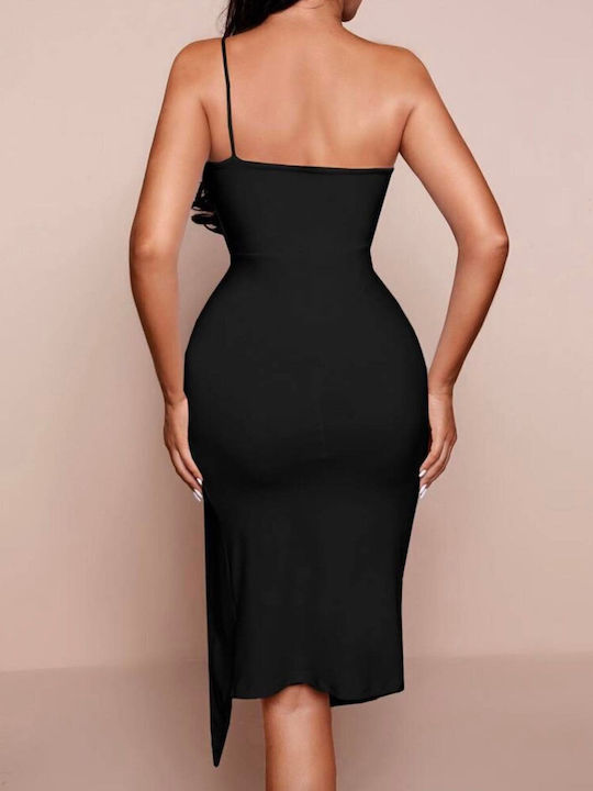 Woman's Fashion Evening Black Dress