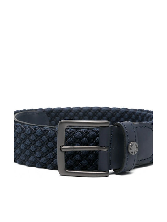 Men's Belt Leather Blue