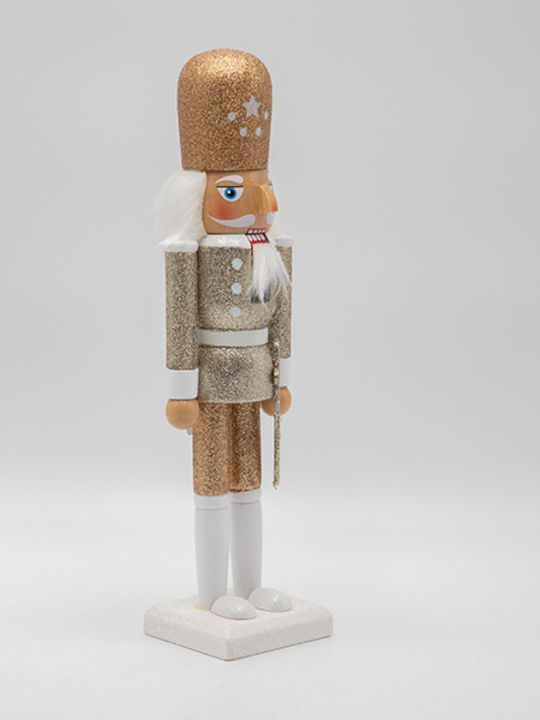 Eurolamp Weihnachts-Nussknacker Silber Höhe 30.7cm.