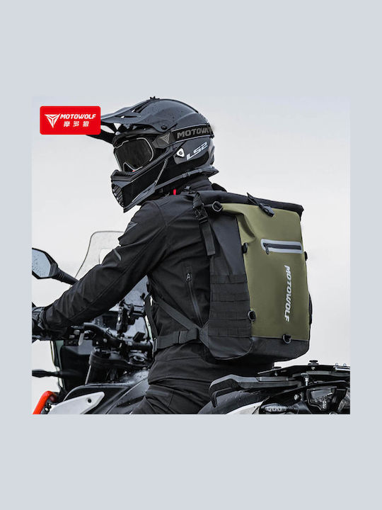 Motowolf Σακίδιο Πλάτης Αναβάτη MB3 Πράσινο 21lt