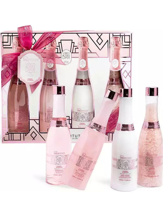 IDC Institute Scented Bath Rose Σετ Περιποίησης για Καθαρισμό Σώματος 4τμχ