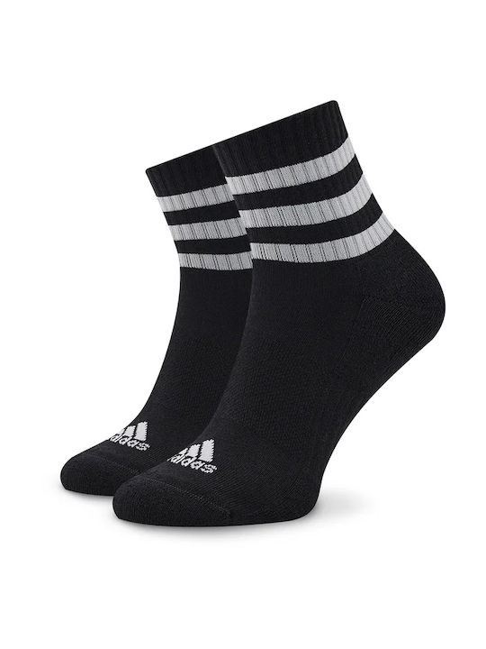 adidas 3-Stripes Cushioned Αθλητικές Κάλτσες Μαύρες 3 Ζεύγη