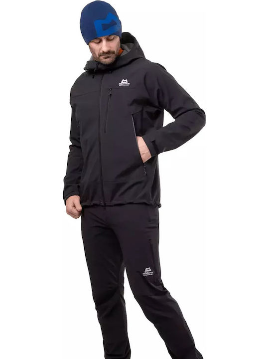 Χειμωνιάτικο Μπουφάν Softshell Αδιάβροχο και Αντιανεμικό Μαύρο