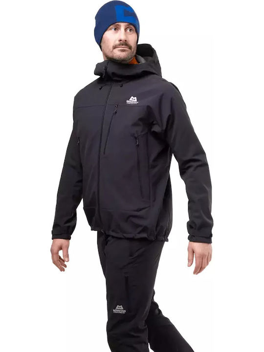Χειμωνιάτικο Μπουφάν Softshell Αδιάβροχο και Αντιανεμικό Μαύρο