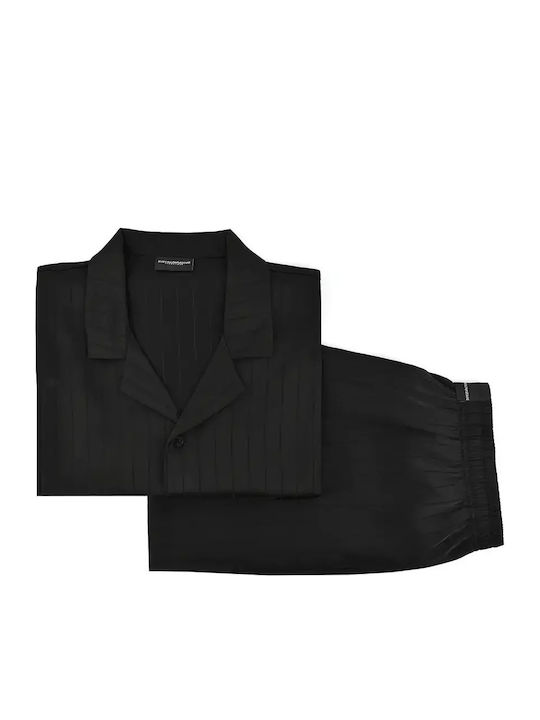 Emporio Armani Men's Winter Pajamas Set Black