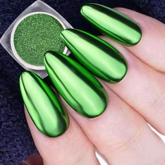 Vicky Nail Pigment Pudră Verde Pentru Unghii Efect Oglindă 8gr