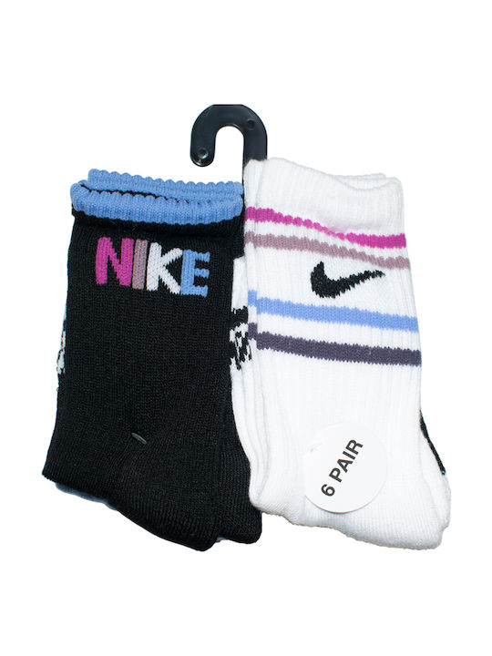 Nike Παιδικές Κάλτσες Αθλητικές Μαύρες 6 Ζευγάρια