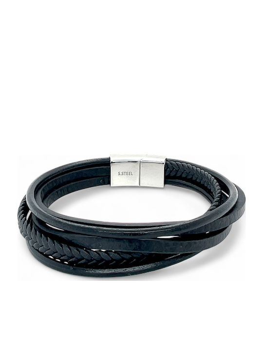 Xryseio Men's Bracelet made of Leather