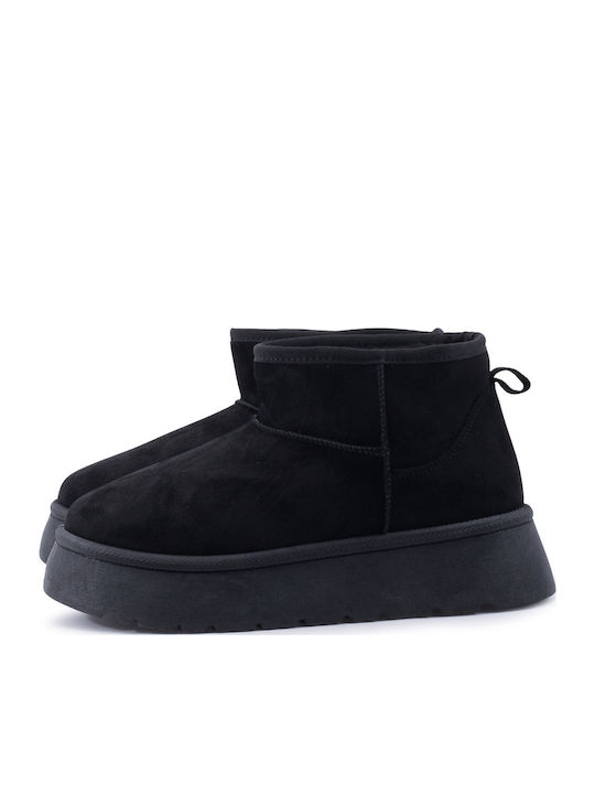 Stiefeletten Damen mit Pelz Schwarz